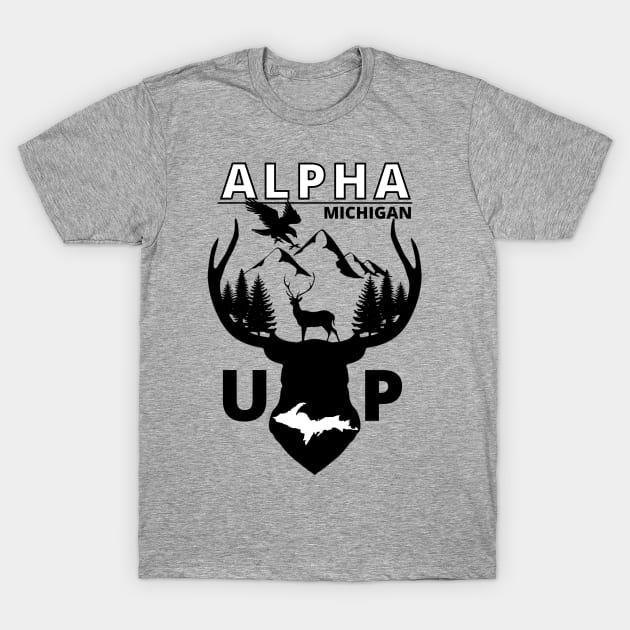 Alpha Michigan Upper Peninsula T-Shirt by Energized Designs